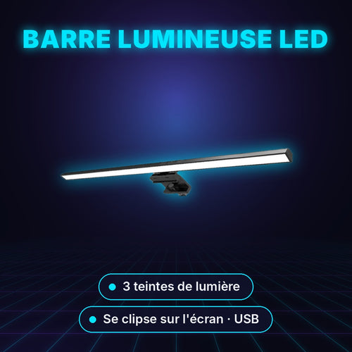 Barre lumineuse LED pour écran, 3 teintes de lumière