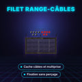 Filet range-câbles sous bureau, fixation sans perçage